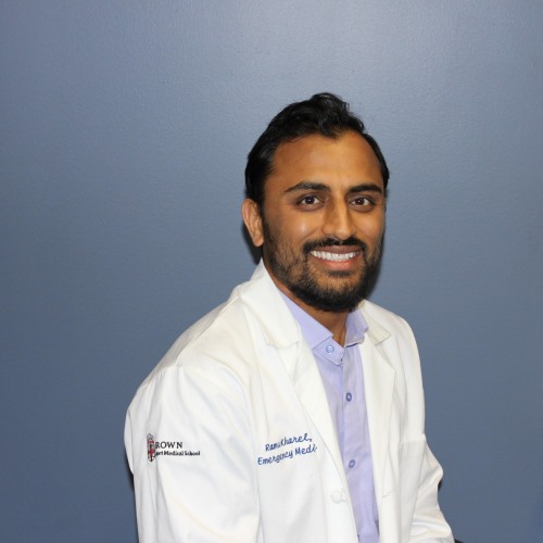 Dr Ramu Kharel in a white lab coat