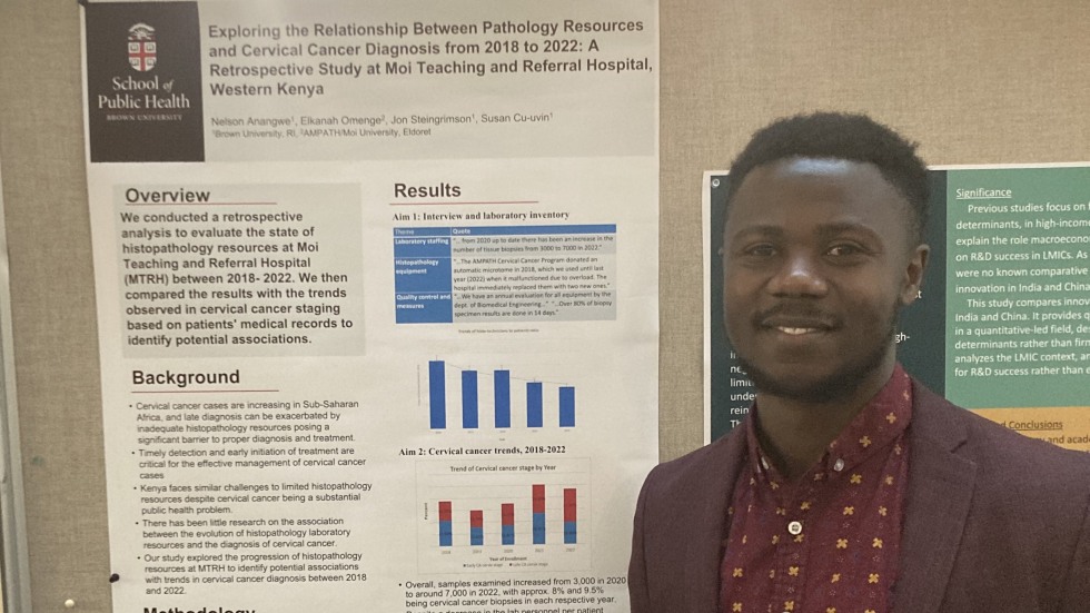 Nelson Anangwe Presenting Poster