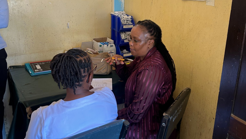 second picture of working at desk